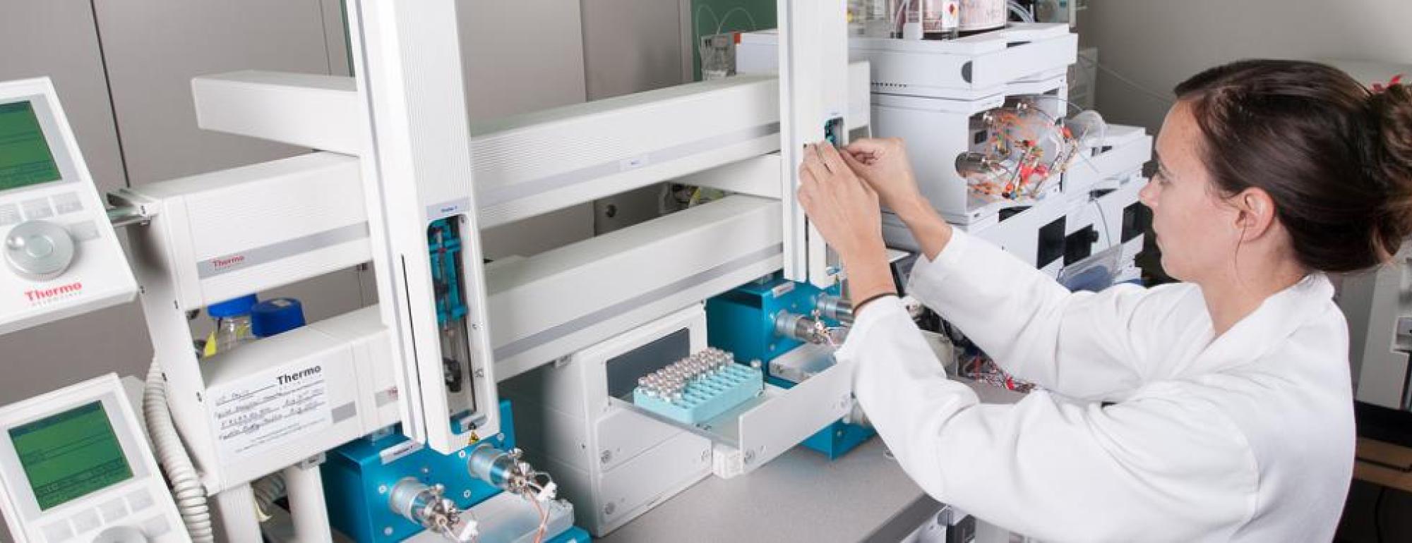 A doctor in a lab.