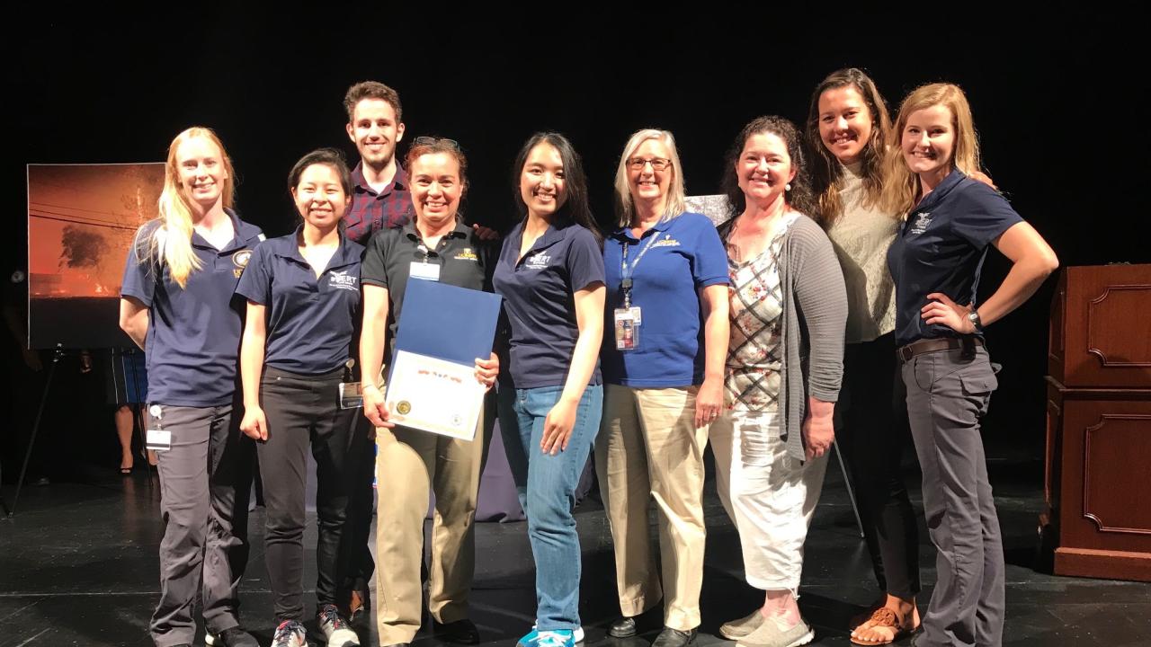 From left to right: Erin Belleville, Tiffany Liem, Stephen Harris, Dr. Lais Costa, Jasmine Huynh, Dr. Michelle Hawkins, Kristina Palmer, Rachel Mckay, and Kelsey Palsgaard From left to right: Erin Belleville, Tiffany Liem, Stephen Harris, Dr. Lais Costa, Jasmine Huynh, Dr. Michelle Hawkins, Kristina Palmer, Rachel Mckay, and Kelsey Palsgaard