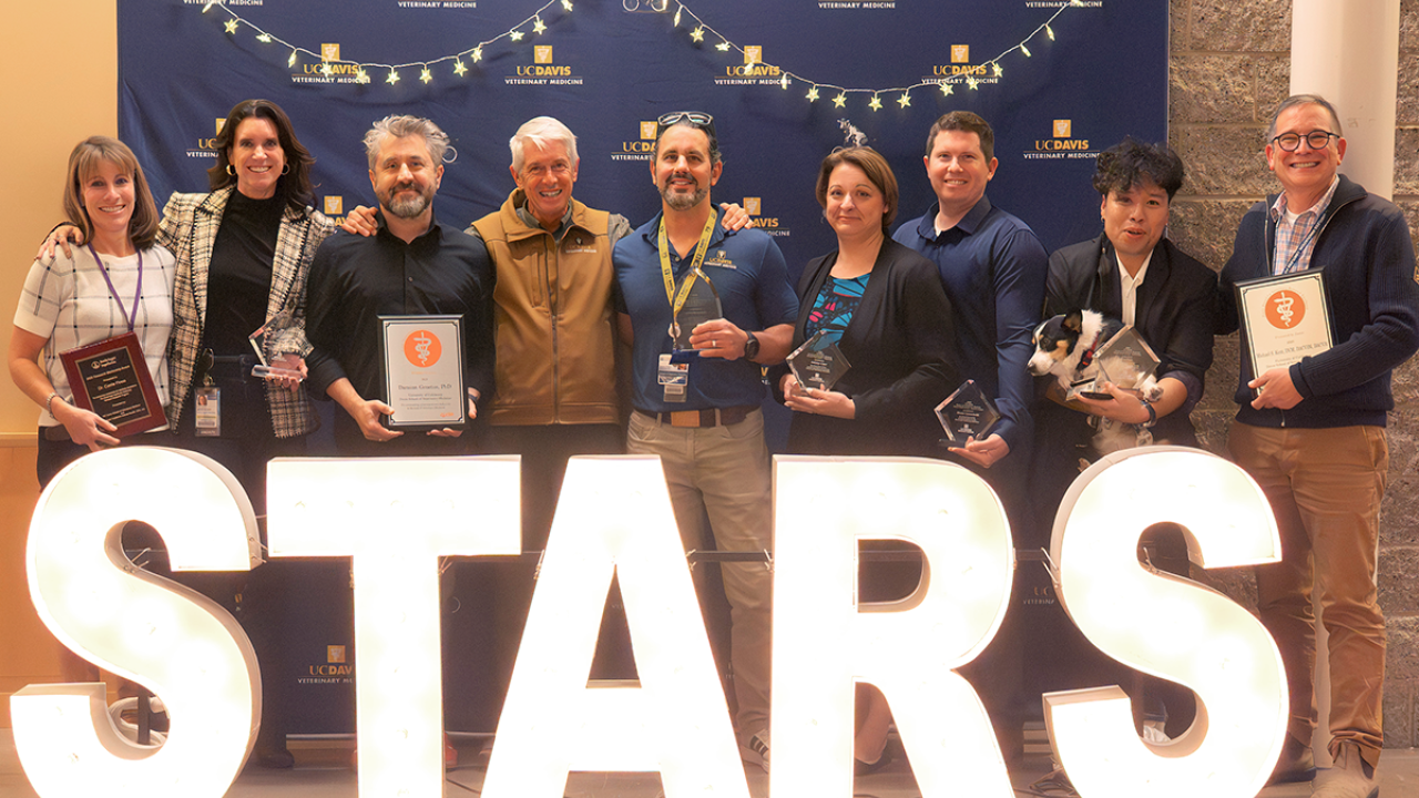 group photo of dean's staff award 