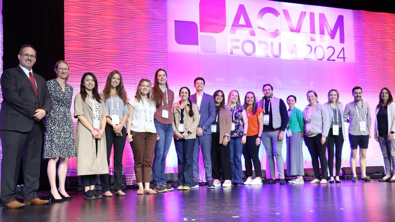 UC Davis Well Represented among Award Winners at 2024 ACVIM Forum
