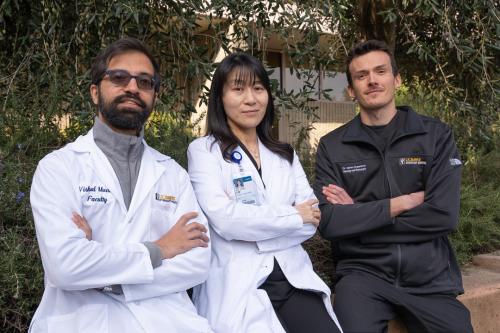 group photo of three veterinarians