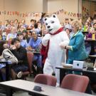 person in polar bear costume