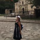 Pam Clark at the Alamo