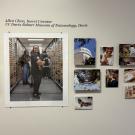 multiple photos on wall as part of art installation